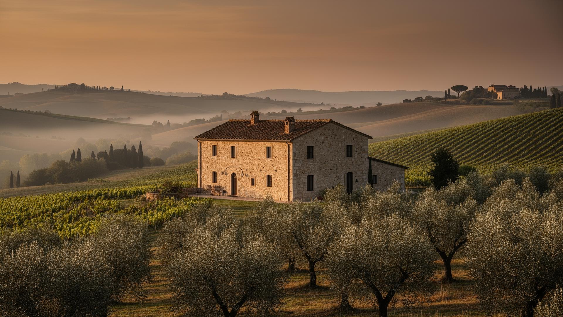 La Perla de Rey estate at sunrise
